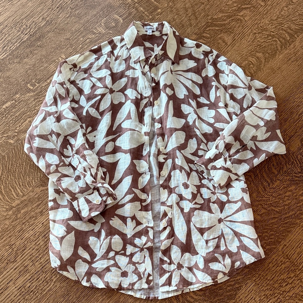 Vitamin A Playa Linen Boyfriend Shirt
